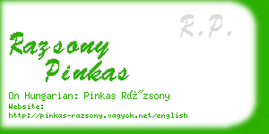 razsony pinkas business card